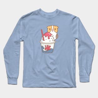 Guinea pig with kakigori Japanese shaved ice Long Sleeve T-Shirt